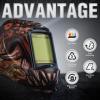 image:imageYESWELDER Large View Auto Darkening Welding Helmet Blue Light Blocking 1111 True Color Solar Powered Welder Hood Mask with 4 Arc Sensors Wide Shade 359913 for TIG MIG ARC CUT and GRINDFlame Devil