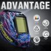 image:imageYESWELDER Large View Auto Darkening Welding Helmet Blue Light Blocking 1111 True Color Solar Powered Welder Hood Mask with 4 Arc Sensors Wide Shade 359913 for TIG MIG ARC CUT and GRINDCyberpunk