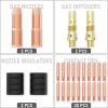 image:imageYESWELDER MIG Welding Gun Kit 045 TipNozzleDiffuserAdapter for Lincoln Magnum 200250 Tweco 2045 Accessory Kit
