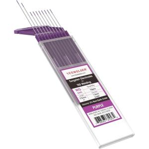 image:imageYESWELDER TIG Welding Tungsten Electrode Red Tip 332 x 7 Red WT20EWTh2 10pkPurple Comparable to E3