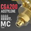 image:imageYESWELDER Acetylene and Oxygen Regulator CGA540 and CGA200 Welding Gas Gauges With 91618 Outlet Thread and 14 Hose Connector THandleAcetylene Regulator