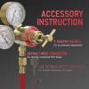 image:imageYESWELDER Acetylene and Oxygen Regulator CGA540 and CGA200 Welding Gas Gauges With 91618 Outlet Thread and 14 Hose Connector THandleAcetylene Regulator