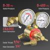 image:imageYESWELDER Acetylene and Oxygen Regulator CGA540 and CGA200 Welding Gas Gauges With 91618 Outlet Thread and 14 Hose Connector THandleAcetylene Regulator