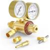 image:imageYESWELDER Argon CO2 Regulators with Hose Gauges Gas Welding Regulator for MIG and TIG 04000 PSI CGA580 Inlet Connection