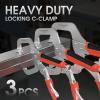image:imageYESWELDER CClamp Set of 3 Sizes 6 9 11 inches  Robust Design HeatTreated Jaws ChromePlated Alloy Steel for Reliable Home or Workshop UseRed