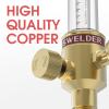 image:imageYESWELDER Nitrogen Flow Meter 14 SAE Flare Inlet 070SCFH 50PSI Nitrogen Flow Indicator for Brazing