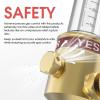 image:imageYESWELDER Nitrogen Flow Meter 14 SAE Flare Inlet 070SCFH 50PSI Nitrogen Flow Indicator for Brazing