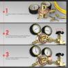 image:imageYESWELDER Nitrogen Regulator with Hose 0800 PSI and 04000PSI Output Pressure CGA580 Inlet Connection and 14 male flare fitting0600 PSI
