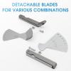 image:imageYESWELDER Thickness Gauges 2Pcs 32 Blades Feeler Gauge 00015003516 Pieces Offset Feeler Gauge Set 00050020 Dual Marked Gap Measuring Tool Kit for Repair Bass Guitar Spark Plugs