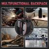 image:imageYESWELDER Welding Backpack Large Capacity Professional Welding Tool Bag with Helmetcatch Multipurpose Heavy Duty Welder Bag for Travel Hiking and Outdoor ActivitiesBb03