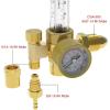 image:imageYESWELDER Welding Gas Regulator Flow Meter with Gas Hose LeakProof Argon CO2 Pressure Gauge with Universal MultiInterface Suitable for MIG TIG Welding MachinesGas Regulator