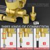 image:imageYESWELDER Welding Gas Regulator Flow Meter with Gas Hose LeakProof Argon CO2 Pressure Gauge with Universal MultiInterface Suitable for MIG TIG Welding MachinesGas Regulator with Hose