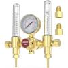 image:imageYESWELDER Dual Output Argon Regulator Flow Meter 04500PSI CGA580 Inlet Connection for MIG TIG Welding