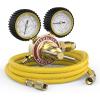 image:imageYESWELDER Nitrogen Regulator with Hose 0800 PSI and 04000PSI Output Pressure CGA580 Inlet Connection and 14 male flare fitting0600 PSI