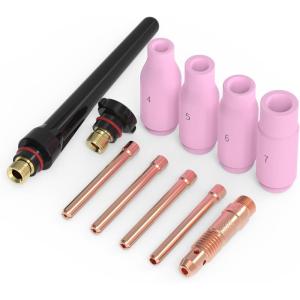 image:imageYESWELDER 71Pcs TIG Welding Torch Stubby Gas Lens 12 Glass Cup Kit For WP17182611PCS