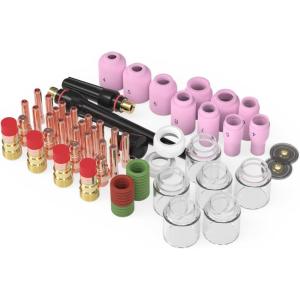 image:imageYESWELDER 71Pcs TIG Welding Torch Stubby Gas Lens 12 Glass Cup Kit For WP17182671PCS