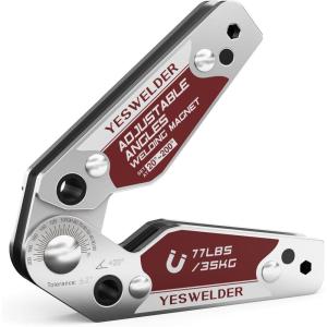 image:imageYESWELDER Adjustable Angle Welding Magnet 20200 Magnetic Welding Holder of 48LBs Holding Power Welding AccessoryMedium77LB
