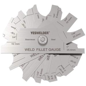 image:imageYESWELDER MG11 Metal Weld Fillet Gages Set 7PCS 181 Welding Inspection Test Ulnar MM amp inch