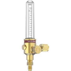 image:imageYESWELDER Nitrogen Flow Meter 14 SAE Flare Inlet 070SCFH 50PSI Nitrogen Flow Indicator for Brazing