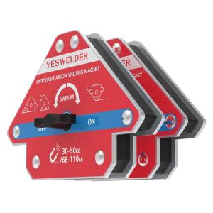 image:imageYESWELDER Switchable Arrow Welding Magnet 2 Pieces 66110LBs OnOff Switch Arrow Magnetic Welding HolderMedium110LB Pack of 2