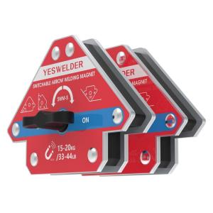 image:imageYESWELDER Switchable Arrow Welding Magnet 2 Pieces 66110LBs OnOff Switch Arrow Magnetic Welding HolderSmall44LB Pack of 2