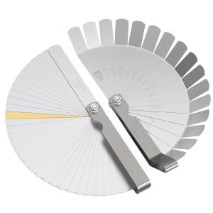 image:imageYESWELDER Thickness Gauges 2Pcs 32 Blades Feeler Gauge 00015003516 Pieces Offset Feeler Gauge Set 00050020 Dual Marked Gap Measuring Tool Kit for Repair Bass Guitar Spark Plugs