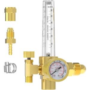 image:imageYESWELDER Welding Gas Regulator Flow Meter with Gas Hose LeakProof Argon CO2 Pressure Gauge with Universal MultiInterface Suitable for MIG TIG Welding MachinesGas Regulator