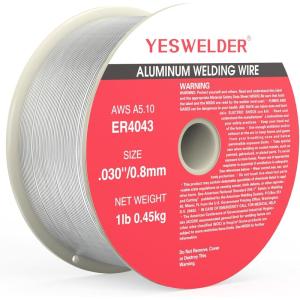 image:imageYESWELDER Magnesium Aluminum Welding Wire ER5356 030Inch Diameter 1Pound Strong ABS Plastic Spool MIG WireER4043 Silicon Aluminum