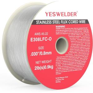 image:imageYESWELDER Stainless Steel MIG Solid Wire ER308L 030Diameter 2Pound Strong ABS Plastic Spool Welding WireE308LFCO Stainless Steel Flux Cored Wire