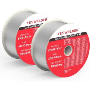 image:imageYESWELDER Stainless Steel MIG Solid Wire ER308L 030Diameter 2Pound Strong ABS Plastic Spool Welding WireE309LFCO Stainless Steel Flux Cored Wire