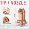 image:imageYESWELDER 24pcs Plasma Cutting Torch Consumables Sets Tip Electrode of IPT40 Suitable for YESWELDER CUT55DS ProCUT55NHFCUT55DS NHF PLUSCUT60DS PROCUT65DS PROCUT65DS Plus Plasma CutterIPT4045