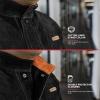 image:imageYESWELDER Leather Welding Jacket for Men Women Heavy Duty welder jacket Heat Flame Resistant Welding CoatBlack