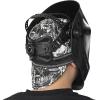 image:imageYESWELDER Reversible 8Panel Welding Cap 8 oz Flame Retardant Fabric amp 100 Cotton Lining for Comfort and Protection Suitable for Professional Welders or DIY Enthusiasts Black 8Graffitiblack  White