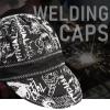image:imageYESWELDER Reversible 8Panel Welding Cap 8 oz Flame Retardant Fabric amp 100 Cotton Lining for Comfort and Protection Suitable for Professional Welders or DIY Enthusiasts Black 8Graffitiblack  White