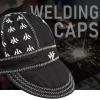 image:imageYESWELDER Reversible 8Panel Welding Cap 8 oz Flame Retardant Fabric amp 100 Cotton Lining for Comfort and Protection Suitable for Professional Welders or DIY Enthusiasts Black 8Yesblack  White