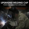 image:imageYESWELDER Reversible Welding Cap Skull Style 260g Fireproof Martin Outer Fabric amp 100 Cotton Lining HeatResistant Protective Welders Cap Multipl for Man or Woman BlackWhiteBlack