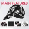 image:imageYESWELDER Reversible Welding Cap Skull Style 260g Fireproof Martin Outer Fabric amp 100 Cotton Lining HeatResistant Protective Welders Cap Multipl for Man or Woman BlackWhiteBlack white