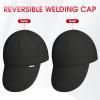 image:imageYESWELDER Reversible Welding Cap Skull Style 260g Fireproof Martin Outer Fabric amp 100 Cotton Lining HeatResistant Protective Welders Cap Multipl for Man or Woman BlackWhiteAll Black