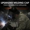 image:imageYESWELDER Reversible Welding Cap Skull Style 260g Fireproof Martin Outer Fabric amp 100 Cotton Lining HeatResistant Protective Welders Cap Multipl for Man or Woman BlackWhiteAll Black