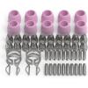 image:imageYESWELDER 54PCS AG60 Plasma Cutter Torch Consumables KitStandard 20 x 040 Nozzles 20 x Electrodes 10 x Cups 4 x Brackets Suitable for YESWELDER CUT55DSCUT55HFCUT55DS PLUS Plasma cutter040inch 54 Pcs