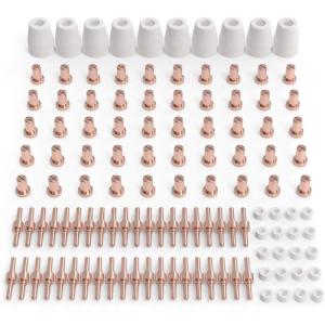 image:imageYESWELDER 110 Pcs Plasma Cutting Consumables Fit Cut40 50 with Plasma Cutter Torch PT31 LG40PT31 Torch Consumables 110Pcs