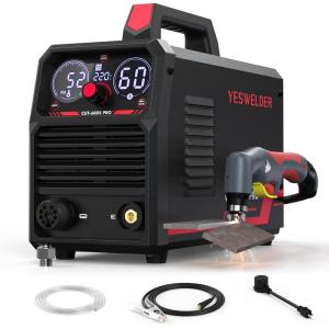 image:imageYESWELDER Plasma Cutter 60Amp NonHigh Frequency NonTouch Pilot Arc Digital Display DC Inverter 110220V Dual Voltage Blowback Plasma Cutting Machine CUT60DS PROCUT60DS PRO