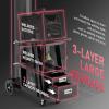image:imageYESWELDER Welding Cart with Large Capacity Lockable Cabinet for MIGTIGStick Welders and Plasma Cutters Heavy Duty 360 Swivel Wheels Welding TrolleyWelding Cart with 2 Drawers