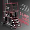 image:imageYESWELDER Welding Cart with Large Capacity Lockable Cabinet for MIGTIGStick Welders and Plasma Cutters Heavy Duty 360 Swivel Wheels Welding TrolleyWelding Cart with 3 Drawers