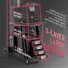 image:imageYESWELDER Welding Cart with Large Capacity Lockable Cabinet for MIGTIGStick Welders and Plasma Cutters Heavy Duty 360 Swivel Wheels Welding TrolleyWelding Cart with 4 drawers