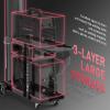 image:imageYESWELDER Welding Cart with Large Capacity Lockable Cabinet for MIGTIGStick Welders and Plasma Cutters Heavy Duty 360 Swivel Wheels Welding TrolleyWelding cart with extended platform