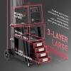 image:imageYESWELDER Welding Cart with Large Capacity Lockable Cabinet for MIGTIGStick Welders and Plasma Cutters Heavy Duty 360 Swivel Wheels Welding TrolleyWelding Cart with 4 Red Drawers