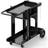 image:imageYESWELDER Welding Cart with Large Capacity Lockable Cabinet for MIGTIGStick Welders and Plasma Cutters Heavy Duty 360 Swivel Wheels Welding TrolleyWelding cart with extended platform
