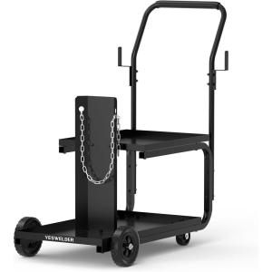 image:imageYESWELDER Welding Cart with Large Capacity Lockable Cabinet for MIGTIGStick Welders and Plasma Cutters Heavy Duty 360 Swivel Wheels Welding TrolleyHJC05