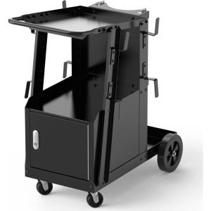 image:imageYESWELDER Welding Cart with Large Capacity Lockable Cabinet for MIGTIGStick Welders and Plasma Cutters Heavy Duty 360 Swivel Wheels Welding TrolleyWelding Cart with Cabinet